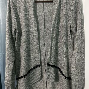 Maurices Heather Gray Open-Front Cardigan